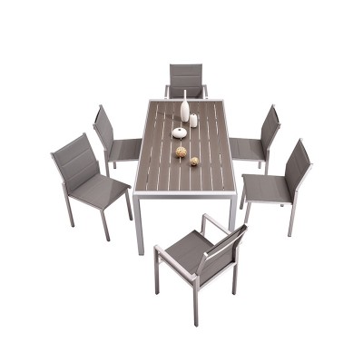  ALUMINUM OUTDOOR TABLE AND CHAIRS SET