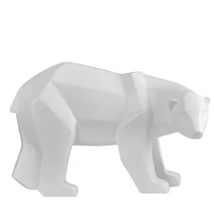 nordic geometric polar bear statue animal abstract sculpture resin crafts ornaments home office desktop decoration birthday 82344